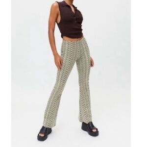 Urban Outfitters iets frans Monogrammed Flare Pants Large